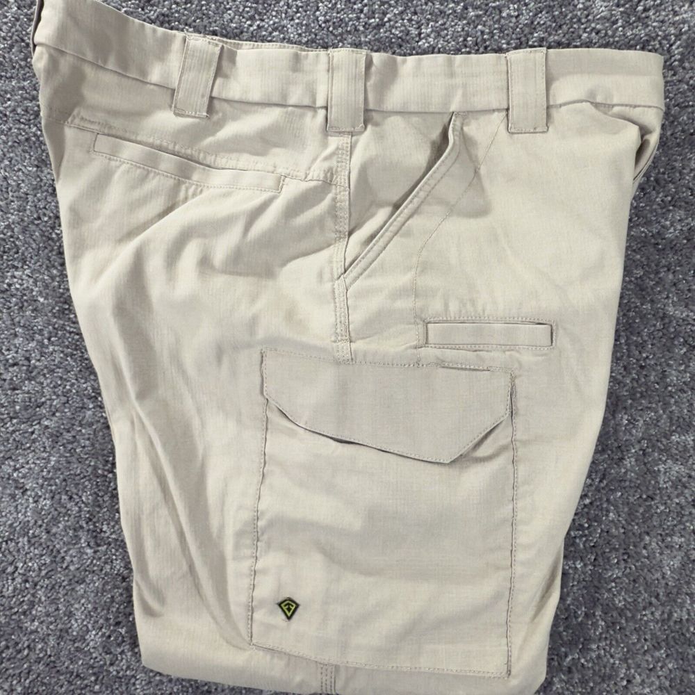 First Tactical Pants Men's 38x34 Beige Cargo Straight Ripstop V2 Double Knee‎